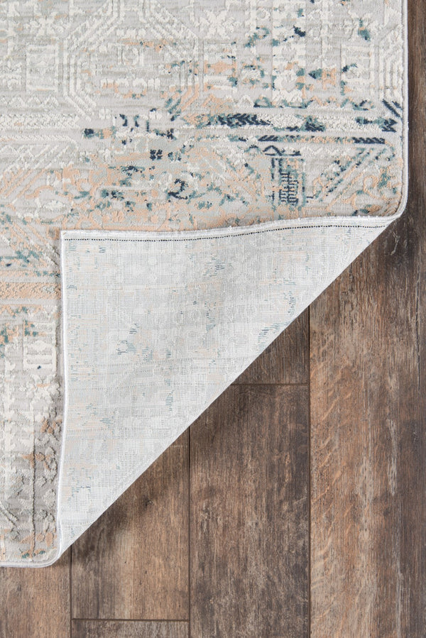 Momeni Genevieve GNV-4 Machine Made Traditional Distressed Design Indoor Area Rug Silver 8'11" x 12'6" GENEVGNV-4SVL8BC6