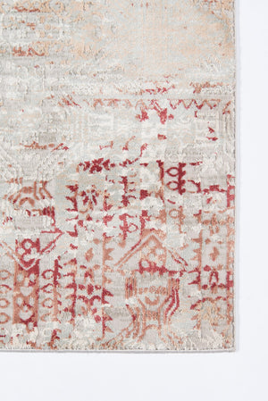 Momeni Genevieve GNV-5 Machine Made Traditional Distressed Design Indoor Area Rug Red 8'11" x 12'6" GENEVGNV-5RED8BC6