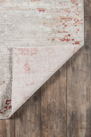 Momeni Genevieve GNV-5 Machine Made Traditional Distressed Design Indoor Area Rug Red 8'11" x 12'6" GENEVGNV-5RED8BC6