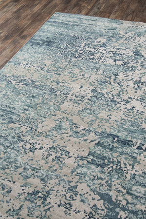 Momeni Genevieve GNV-6 Machine Made Traditional Distressed Design Indoor Area Rug Blue 8'11" x 12'6" GENEVGNV-6BLU8BC6