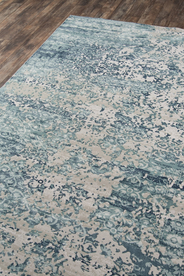 Momeni Genevieve GNV-6 Machine Made Traditional Distressed Design Indoor Area Rug Blue 8'11" x 12'6" GENEVGNV-6BLU8BC6