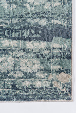 Momeni Genevieve GNV-6 Machine Made Traditional Distressed Design Indoor Area Rug Blue 8'11" x 12'6" GENEVGNV-6BLU8BC6