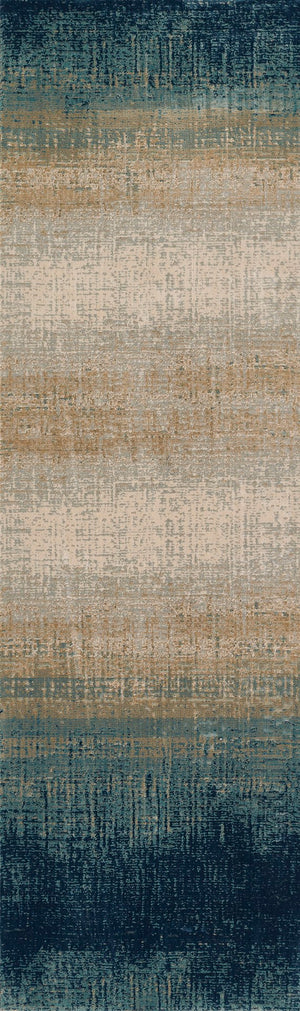 Momeni Genevieve GNV-8 Machine Made Contemporary Ombre Indoor Area Rug Blue 8'11" x 12'6" GENEVGNV-8BLU8BC6