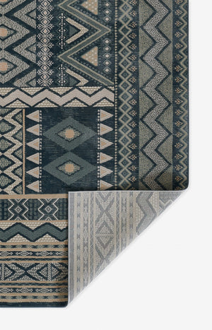 Momeni Genevieve GNV-9 Machine Made Contemporary Southwestern Indoor Area Rug Blue 8'11" x 12'6" GENEVGNV-9BLU8BC6
