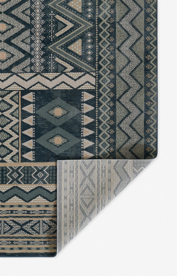 Momeni Genevieve GNV-9 Machine Made Contemporary Southwestern Indoor Area Rug Blue 8'11" x 12'6" GENEVGNV-9BLU8BC6