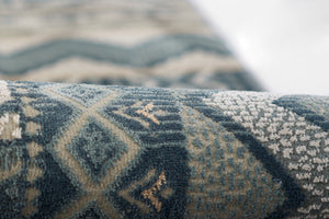 Momeni Genevieve GNV-9 Machine Made Contemporary Southwestern Indoor Area Rug Blue 8'11" x 12'6" GENEVGNV-9BLU8BC6