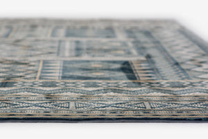 Momeni Genevieve GNV-9 Machine Made Contemporary Southwestern Indoor Area Rug Blue 8'11" x 12'6" GENEVGNV-9BLU8BC6