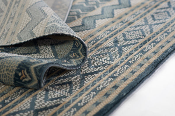 Momeni Genevieve GNV-9 Machine Made Contemporary Southwestern Indoor Area Rug Blue 8'11" x 12'6" GENEVGNV-9BLU8BC6