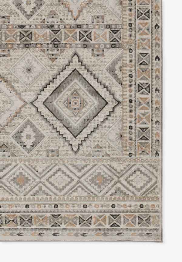 Momeni Genevieve GNV10 Machine Made Traditional Geometric Indoor Area Rug Ivory 8'11" x 12'6" GENEVGNV10IVY8BC6