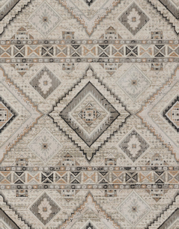 Momeni Genevieve GNV10 Machine Made Traditional Geometric Indoor Area Rug Ivory 8'11" x 12'6" GENEVGNV10IVY8BC6