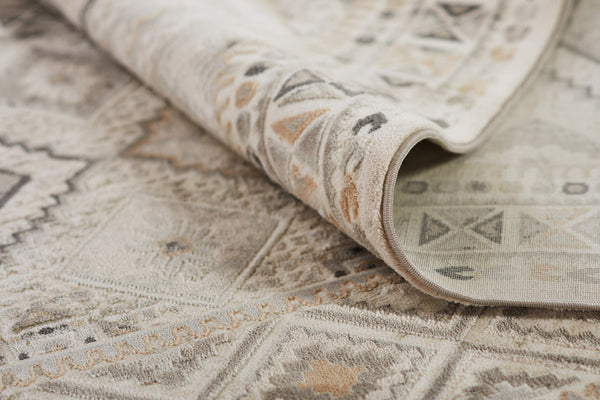 Momeni Genevieve GNV10 Machine Made Traditional Geometric Indoor Area Rug Ivory 8'11" x 12'6" GENEVGNV10IVY8BC6