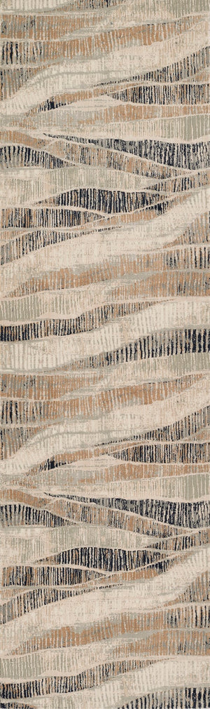 Momeni Genevieve GNV11 Machine Made Contemporary Abstract Indoor Area Rug Grey 8'11" x 12'6" GENEVGNV11GRY8BC6