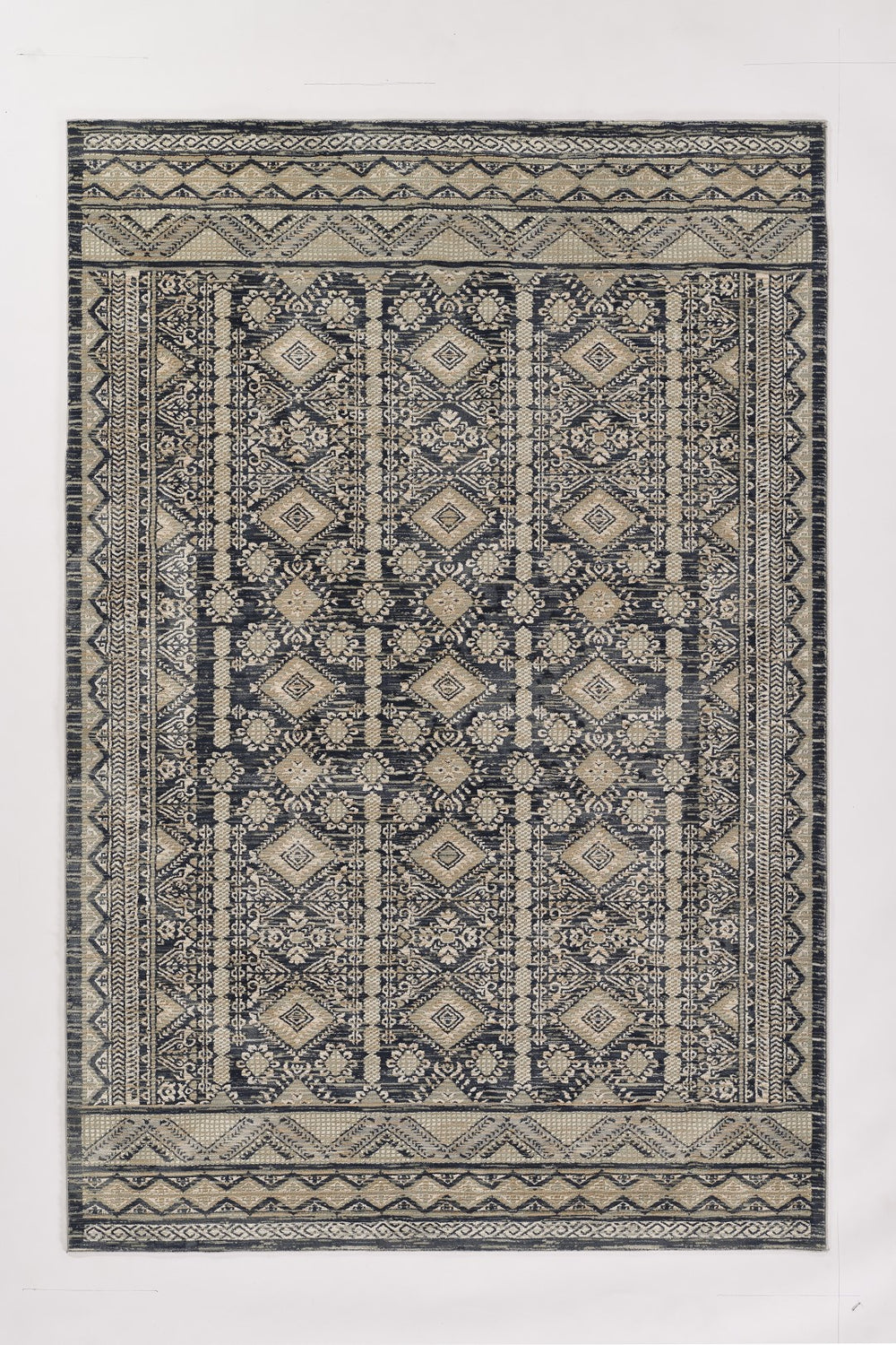 Momeni Genevieve GNV12 Machine Made Southwestern Geometric Indoor Area Rug Charcoal 8'11" x 12'6" GENEVGNV12CHR8BC6