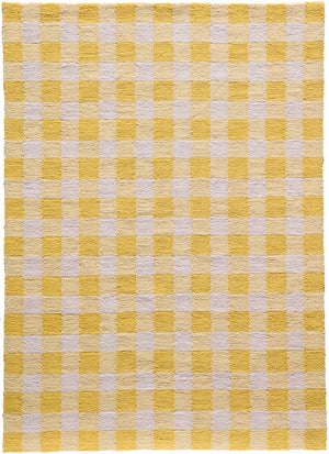 Momeni Geo GEO31 Hand Hooked Contemporary Geometric Indoor Area Rug Yellow 7'6" x 9'6" GEO00GEO31YEL7696