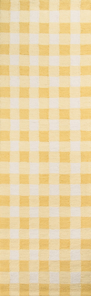 Momeni Geo GEO31 Hand Hooked Contemporary Geometric Indoor Area Rug Yellow 7'6" x 9'6" GEO00GEO31YEL7696