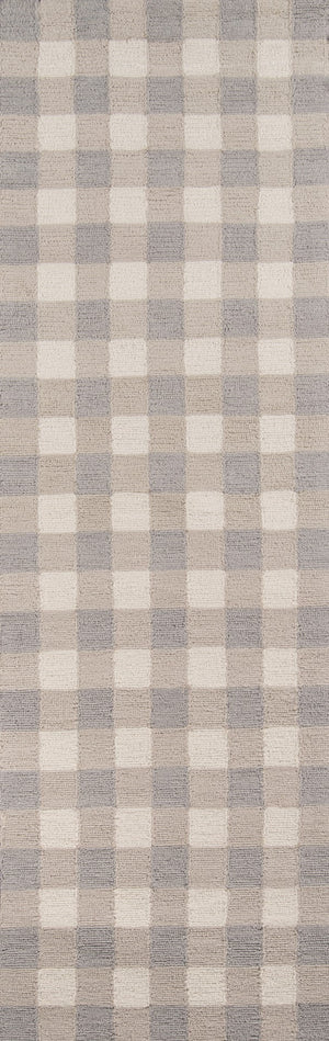 Momeni Geo India GEI31 Hand Made Contemporary Geometric Indoor Area Rug Grey 7'6" x 9'6" GEOINGEI31GRY7696