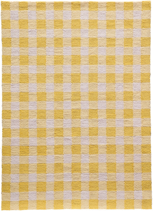 Momeni Geo India GEI31 Hand Made Contemporary Geometric Indoor Area Rug Yellow 7'6" x 9'6" GEOINGEI31YEL7696