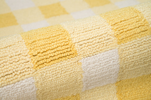 Momeni Geo India GEI31 Hand Made Contemporary Geometric Indoor Area Rug Yellow 7'6" x 9'6" GEOINGEI31YEL7696