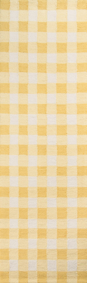 Momeni Geo India GEI31 Hand Made Contemporary Geometric Indoor Area Rug Yellow 7'6" x 9'6" GEOINGEI31YEL7696