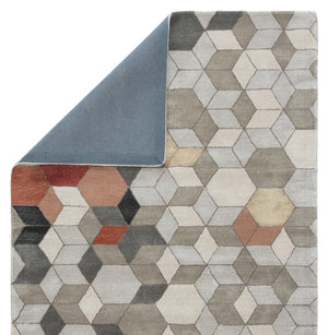 Jaipur Living Combs Handmade Geometric Light Gray/ Orange Area Rug (9'X13')