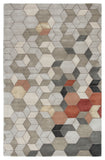 Jaipur Living Combs Handmade Geometric Light Gray/ Orange Area Rug (9'X13')
