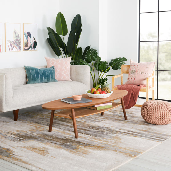 Jaipur Living Ryenn Handmade Abstract Cream/ Gold Area Rug (10'X14')