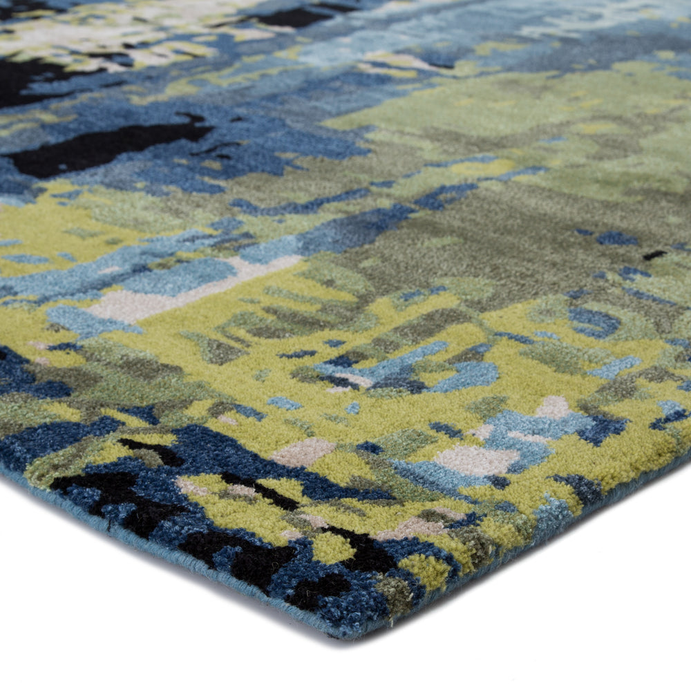 Jaipur Living Matcha Handmade Abstract Blue/ Green Area Rug (2'X3')