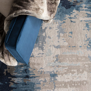 Jaipur Living Benna Handmade Abstract Blue/ Gray Area Rug (6'X9')