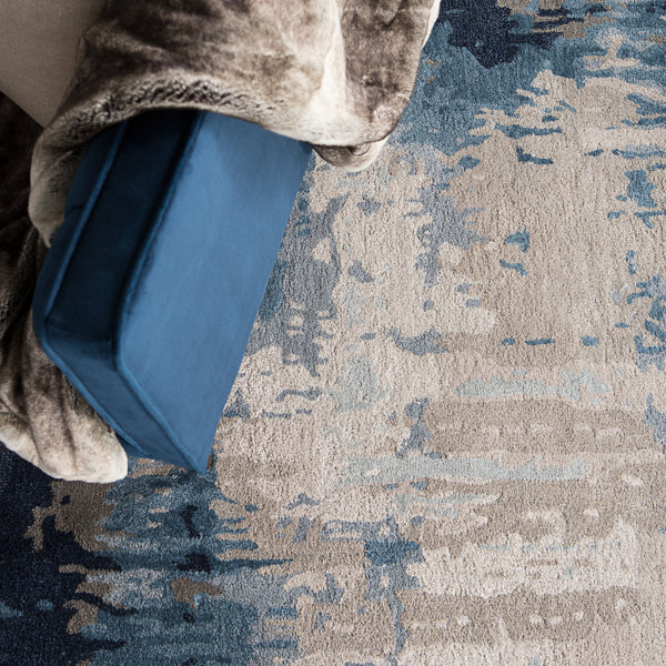 Jaipur Living Benna Handmade Abstract Blue/ Gray Area Rug (6'X9')