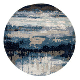 Jaipur Living Benna Handmade Abstract Blue/ Gray Round Area Rug (8')