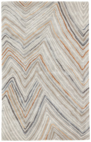 Jaipur Living Sadie Handmade Chevron Orange/ Gray Area Rug (9'X13')