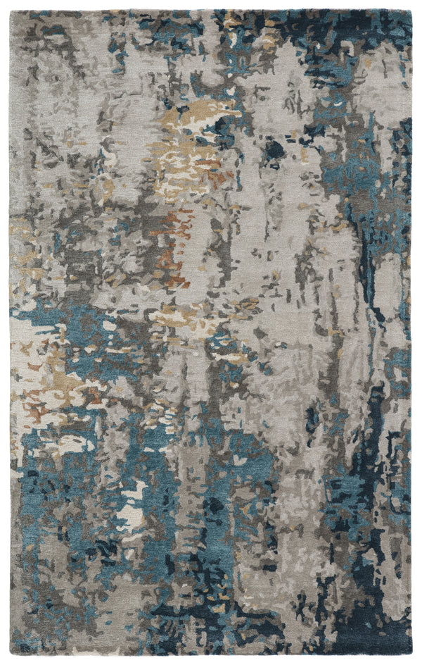 Jaipur Living Segall Handmade Abstract Dark Blue/ Gray Area Rug (9'X13')