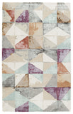 Genesis Collection GES58 Ruban 65% Viscose 35% Wool Handmade Modern Geometric Rug