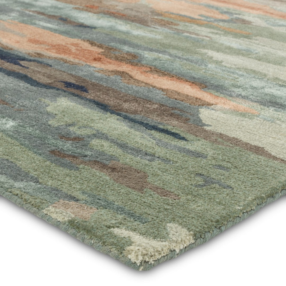 Jaipur Living Genesis Ryenn GES61 Hand Tufted 65% Viscose 35% Wool Abstract Area Rug Sage 65% Viscose 35% Wool RUG156011