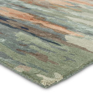 Jaipur Living Genesis Ryenn GES61 Hand Tufted 65% Viscose 35% Wool Abstract Area Rug Sage 65% Viscose 35% Wool RUG156011