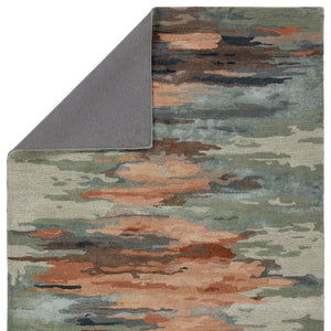 Jaipur Living Genesis Ryenn GES61 Hand Tufted 65% Viscose 35% Wool Abstract Area Rug Sage 65% Viscose 35% Wool RUG156011