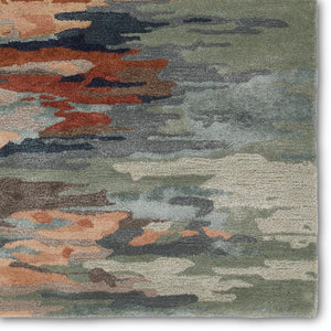 Jaipur Living Genesis Ryenn GES61 Hand Tufted 65% Viscose 35% Wool Abstract Area Rug Sage 65% Viscose 35% Wool RUG156011