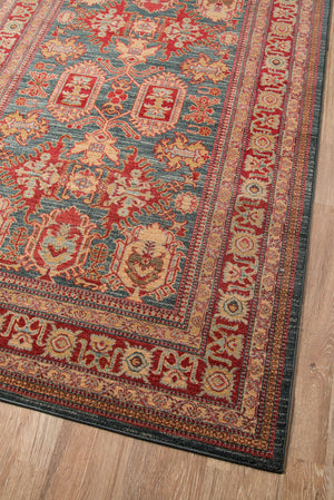 Momeni Ghazni GZ-01 Machine Made Traditional Oriental Indoor Area Rug Blue 9'3" x 12'6" GHAZNGZ-01BLU93C6