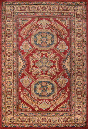 Momeni Ghazni GZ-02 Machine Made Traditional Oriental Indoor Area Rug Red 9'3" x 12'6" GHAZNGZ-02RED93C6