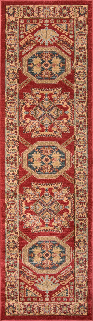 Momeni Ghazni GZ-02 Machine Made Traditional Oriental Indoor Area Rug Red 9'3" x 12'6" GHAZNGZ-02RED93C6