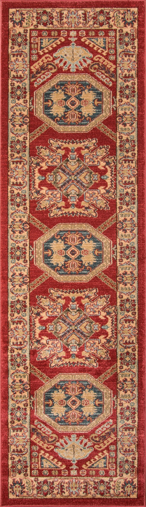 Momeni Ghazni GZ-02 Machine Made Traditional Oriental Indoor Area Rug Red 9'3" x 12'6" GHAZNGZ-02RED93C6