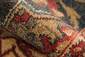 Momeni Ghazni GZ-05 Machine Made Traditional Medallion Indoor Area Rug Navy 9'3" x 12'6" GHAZNGZ-05NVY93C6