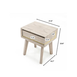 LH Imports Gia 2 Drawer Nightstand GIA002