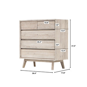 LH Imports Gia 5 Drawer Chest GIA005