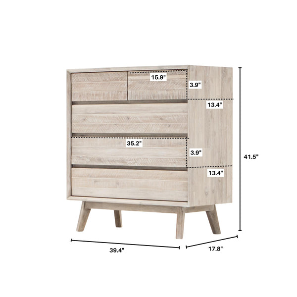 LH Imports Gia 5 Drawer Chest GIA005