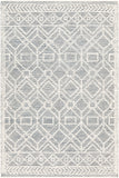 Chandra Rugs Gina 100% Wool Hand-Tufted Contemporary Rug Blue/White 7'9 x 10'6