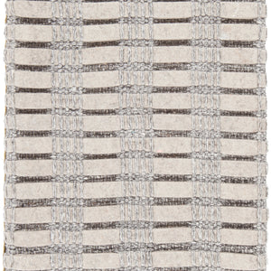 Chandra Rugs Gisela 70% Wool + 30% Viscose Hand-Woven Contemporary Rug Silver 9' x 13'