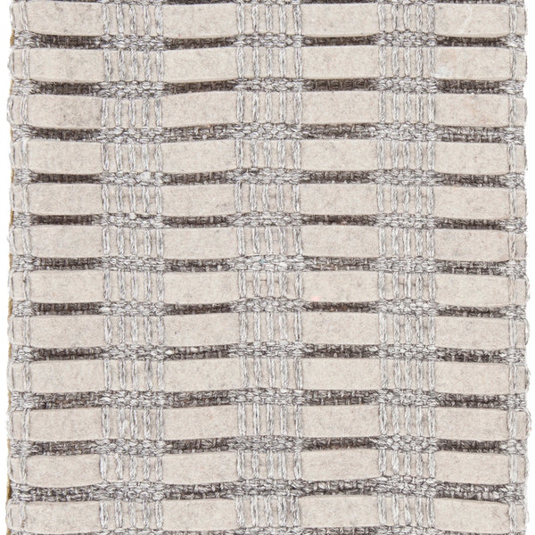 Chandra Rugs Gisela 70% Wool + 30% Viscose Hand-Woven Contemporary Rug Silver 9' x 13'