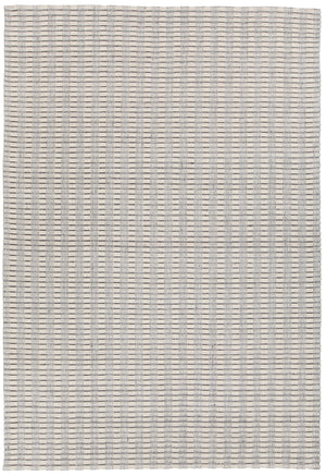 Chandra Rugs Gisela 70% Wool + 30% Viscose Hand-Woven Contemporary Rug Silver 9' x 13'