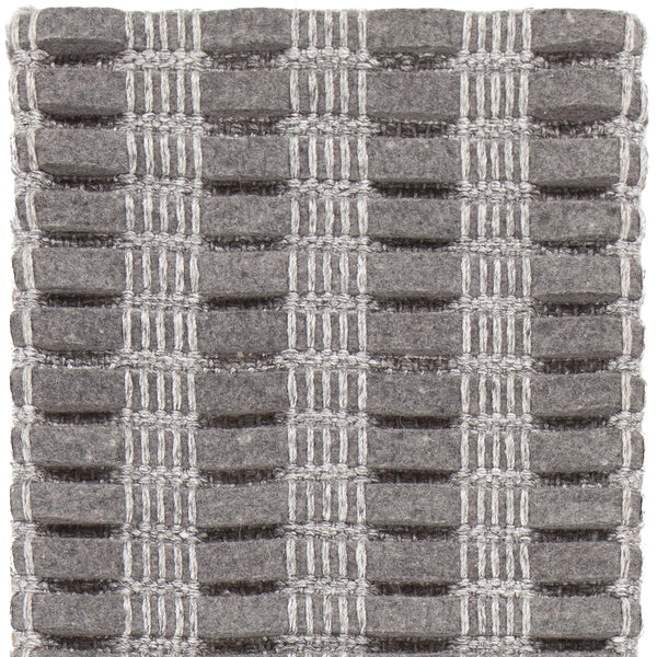 Chandra Rugs Gisela 70% Wool + 30% Viscose Hand-Woven Contemporary Rug Grey 9' x 13'
